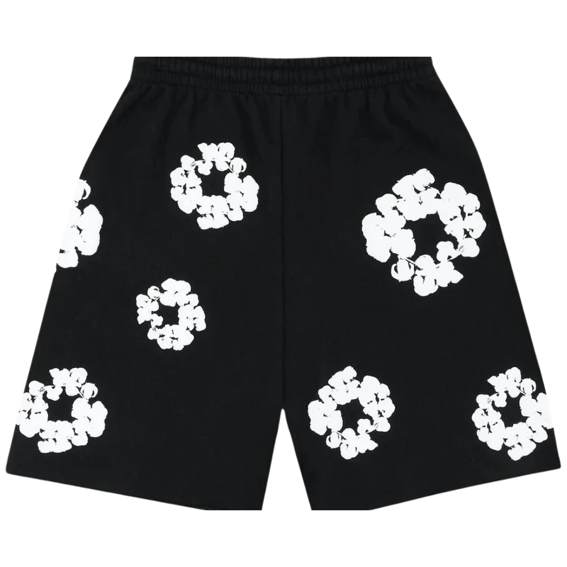 Denim Tears The Cotton Wreath Shorts Black